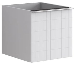 Struttura semi colonna da bagno Pixel 1 cassetto laccato opaco bianco L 40 x H 40 x P 45.5 cm