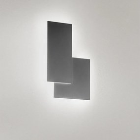 Applique Moderna Quantic Alluminio Grigio Acrilico Led 23W 3000K