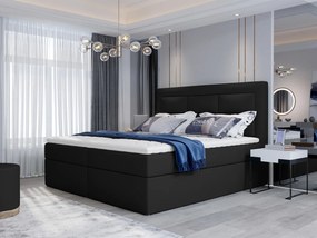 Letto matrimoniale boxspring Maldive - 180 x 200 cm , Tessuto nero