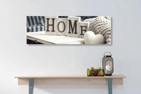 Stampa su tela – Con scritta Home e natura morta