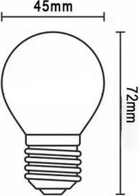 Lampadina LED FILAMENT G45 E27/2W/230V 3000K