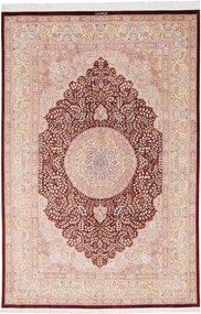 Ghom Tappeto 200x300 Beige (Iran) Annodato A Mano