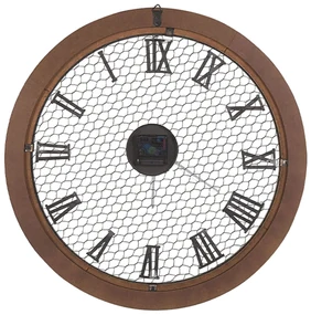 Orologio da parete legno scuro ø 54 cm FUBEROS Beliani