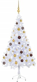 Albero di Natale Preilluminato con Palline e Rami Decorativi, Albero di Natale Preilluminato con Palline 120 cm 230 Rami