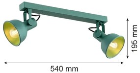 Argon 7174 - Faretto LENORA 2xE14/7W/230V verde