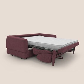 Happy Divano letto matrimoniale con materasso h18 cm in tessuto impermeabile T10 bordeaux