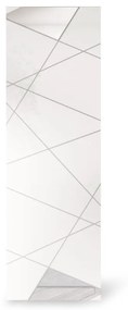 Mobile ingresso appendiabiti 60x185 Bianco lucido con serigrafie/specchio - Fox