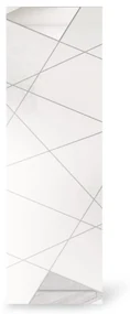 Mobile ingresso appendiabiti 60x185 Bianco lucido con serigrafie/specchio - Fox