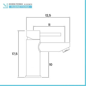 Miscelatore lavabo inox cromato lucido con piletta click-clack York