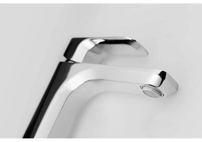 Rubinetto per lavandino in argento lucido verticale Spy – Sapho