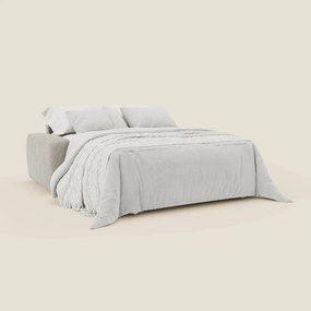 Cloud Divano letto materasso H17 cm dai morbidi cuscini in tessuto impermeabile T06 grigio chiaro