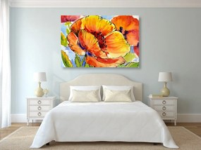 Quadro su tela – Bouquet di fiori di papavero