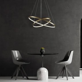 Lampadario LED a sospensione con filo LEA LED/35W/230V 4000K diametro 60 cm oro