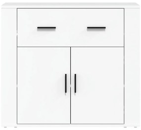 Credenza bianca 80x33x70 cm in legno multistrato