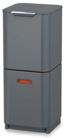 Bidone in acciaio grigio per rifiuti differenziati 40 l Totem Compact - Joseph Joseph