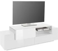 Mobile Porta Tv Moderno 160x40/45x51cm - ZENITH Colore: bianco laccato