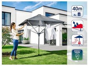 Stendino da giardino argentato 40 m LinoProtect 400 – LEIFHEIT
