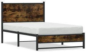 Giroletto Senza Materaso İn Metallo Rovere Fumo 100x190 Cm /
