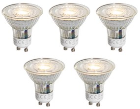 Set van 5 GU10 50mm dimbare LED lampen helder 4.9W 500 lm 2700K