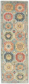Samarkand Tappeto orientale 80x240 Grigio (Pakistan) Annodato A Mano