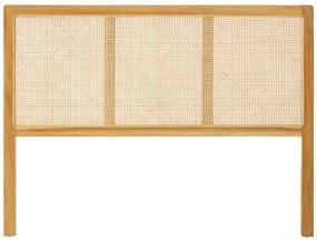 Testiera in midollino 160 cm - Teak e rattan - Naturale - CELAYA II