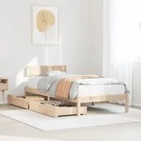 Letto senza Materasso 75x190 cm in Legno Massello Pino 3301498