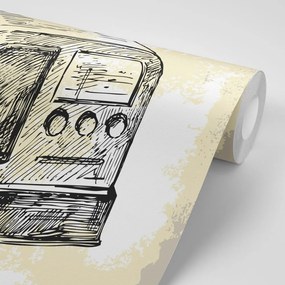 Carta da parati autoadesiva – Radio retrò