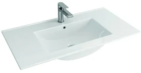 Kamalu - Lavabo da incasso 91cm in ceramica lucida | Litos-K7090