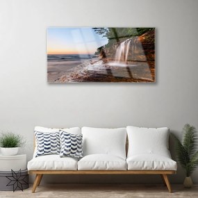 Quadro acrilico Paesaggio della cascata 100x50 cm