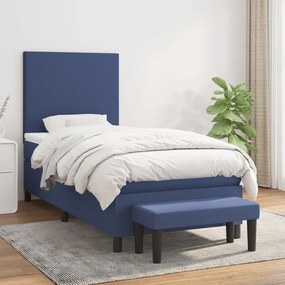 Giroletto A Molle Con Materasso Blu 100x200 Cm İn Tessuto /