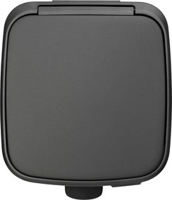 Cestino per la spazzatura grigio scuro in acciaio con pedale 30 l Bo – Brabantia