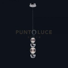Lampada a sospensione brillante, cromata, led 7w, lumen 875, 3000k,...