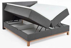 Letto boxspring grigio scuro con contenitore 180x200 cm Catania - Meise Möbel