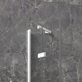 Kamalu - Box doccia 70x120 bianco opaco doppio battente | KT1000B