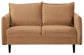 Divano marrone con rivestimento in velluto 138 cm Juli – Ropez