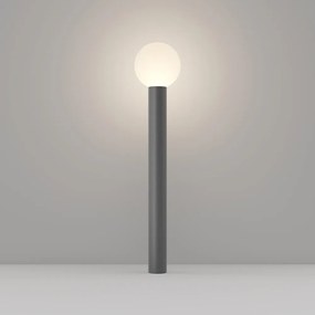 Lampada Da Terra Moderna Per Esterno Alluminio Grigio 1 Luce E27 60W Ip54 A++