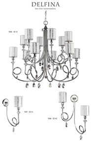 Jupiter 1597 - DE K1 CH - Applique di cristallo DELFINOA E14/40W