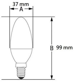 Lampada LED E14 6W, C37, 105lm/W - OSRAM LED Colore Bianco Freddo 6.000K