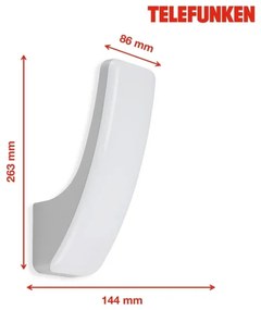 Telefunken 311604TF - Applique a LED da esterno LED/15W/230V IP44 argento