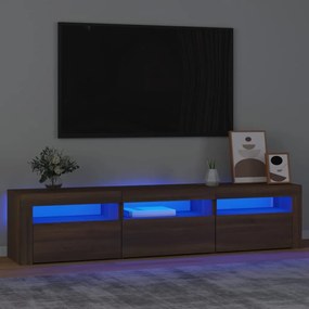 Mobile Porta Tv Con Luci Led Rovere Marrone 180x35x40 Cm /