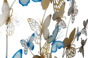 PANNELLO DA MURO BUTTERFLIES ORO/CELESTE CM 132X3,5X95,5