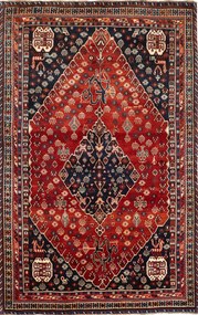 Shiraz Tappeto persiano 170x270 Rosso (Iran) Annodato A Mano