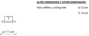 Faretto Incasso Classico Pescara Ceramica Bianco Decorato 1 Luce Gu10