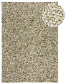 Tappeto kaki tessuto a mano in misto lana 80x150 cm Minerals - Flair Rugs