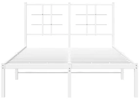Giroletto con testiera metallo bianco 120x190 cm