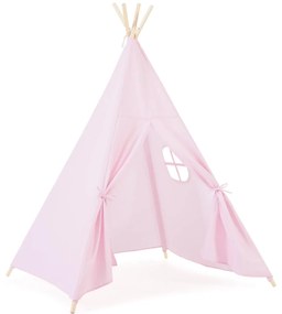 Kave Home - Tipi Darlyn 100% cotone rosa e gambe in legno massello di pino