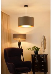 Brilagi - Lampadario a sospensione con filo OREGON ROLLER VEGE 1xE27/15W/230V diametro 45 cm grigio