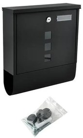 Cassetta delle lettere 34x30,7 cm nera