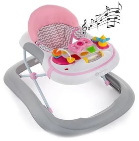 PETITE&MARS - Girello con melodia MONTY rosa