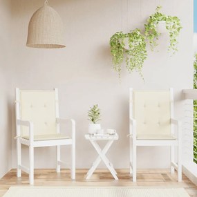 Cuscini Per Sedia 2 Pz Crema 100x50x3 Cm İn Tessuto Oxford /